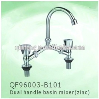 zinc double handle basin mixer ,tap, brass faucet used in bathroom,ISO9001 approved china wholesale